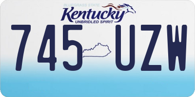 KY license plate 745UZW