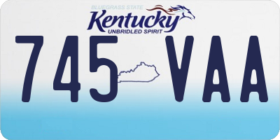 KY license plate 745VAA