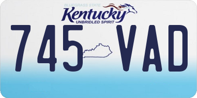 KY license plate 745VAD