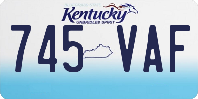 KY license plate 745VAF