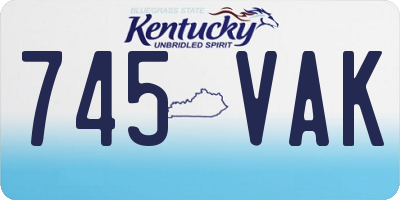 KY license plate 745VAK