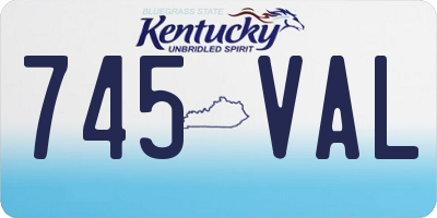 KY license plate 745VAL