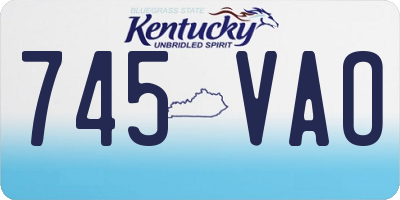 KY license plate 745VAO