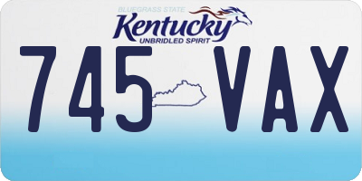 KY license plate 745VAX
