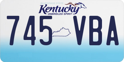 KY license plate 745VBA