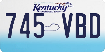 KY license plate 745VBD