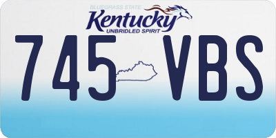 KY license plate 745VBS