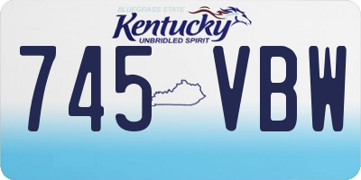 KY license plate 745VBW