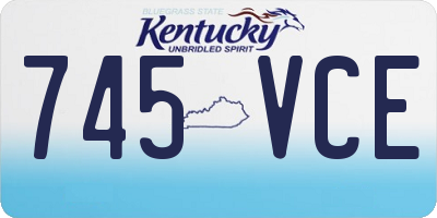 KY license plate 745VCE