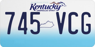 KY license plate 745VCG