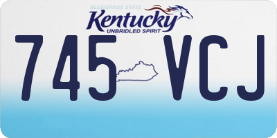 KY license plate 745VCJ