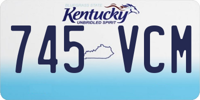 KY license plate 745VCM
