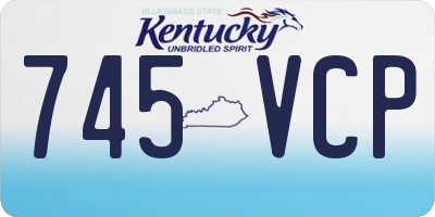 KY license plate 745VCP