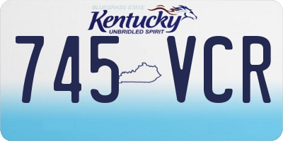 KY license plate 745VCR