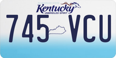 KY license plate 745VCU