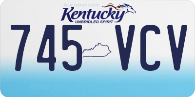 KY license plate 745VCV