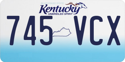 KY license plate 745VCX