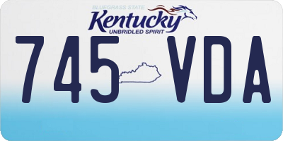 KY license plate 745VDA