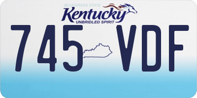 KY license plate 745VDF
