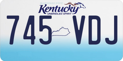 KY license plate 745VDJ