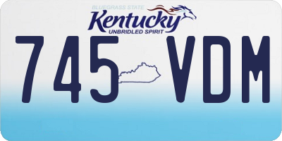 KY license plate 745VDM