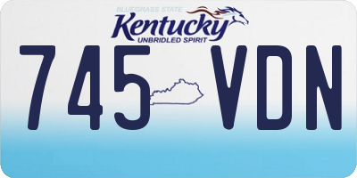 KY license plate 745VDN