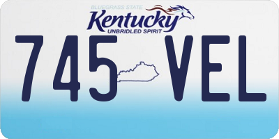 KY license plate 745VEL