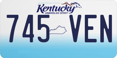 KY license plate 745VEN