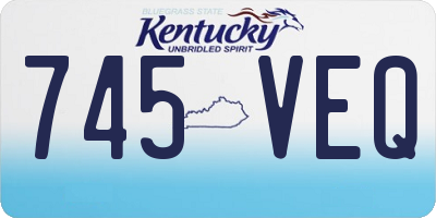 KY license plate 745VEQ