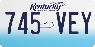 KY license plate 745VEY