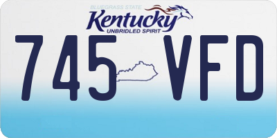 KY license plate 745VFD