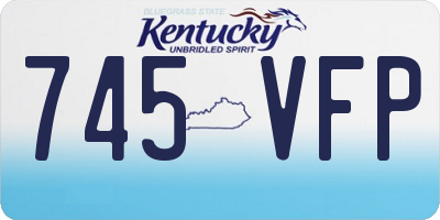 KY license plate 745VFP