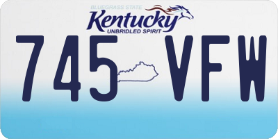 KY license plate 745VFW