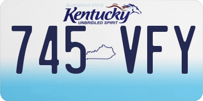 KY license plate 745VFY