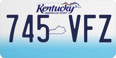 KY license plate 745VFZ