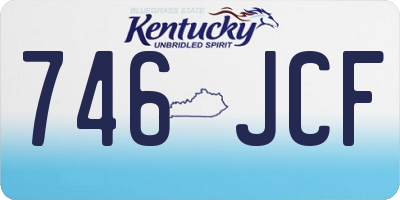 KY license plate 746JCF