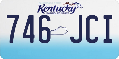 KY license plate 746JCI