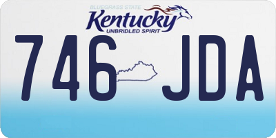 KY license plate 746JDA
