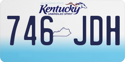 KY license plate 746JDH