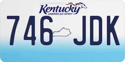 KY license plate 746JDK