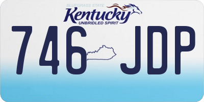 KY license plate 746JDP