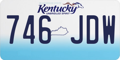 KY license plate 746JDW