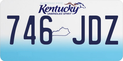 KY license plate 746JDZ