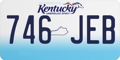 KY license plate 746JEB