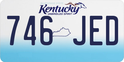 KY license plate 746JED