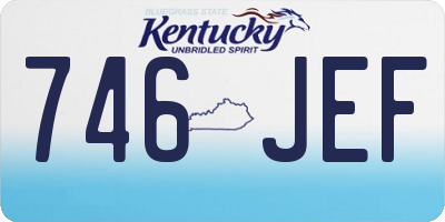 KY license plate 746JEF