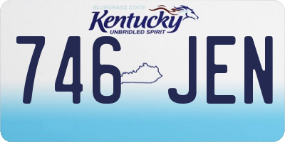 KY license plate 746JEN