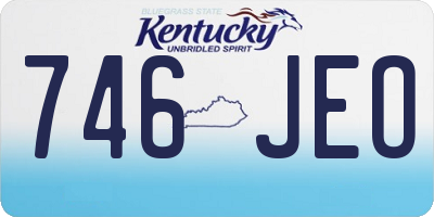 KY license plate 746JEO