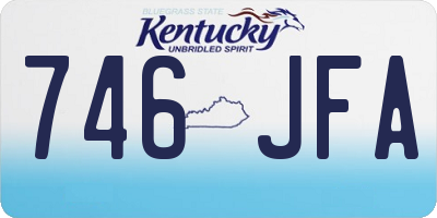 KY license plate 746JFA