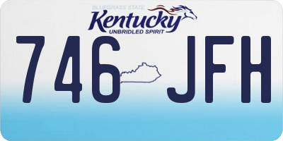 KY license plate 746JFH